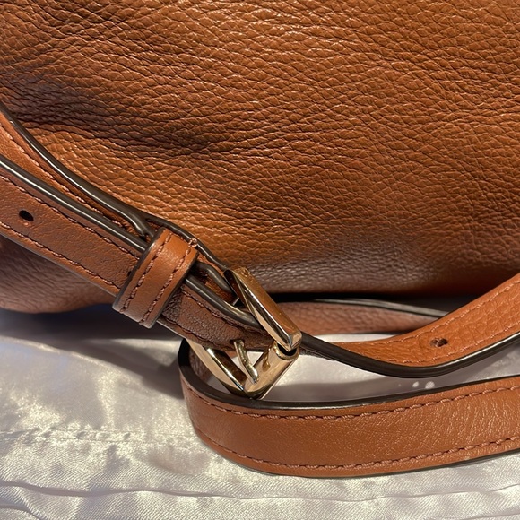 Michael Kors Brown Pebbled Leather Shoulder/Crossbody Bag EUC w/dust bag - Picture 4 of 14